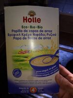 Papilla de copos de arroz