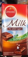 Milk no added sugar with stevia extracts