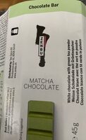 Chocolat blanc avec thé vert en poudre