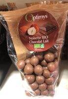 Noisettes grillées Bio enrobées Chocolat au Lait