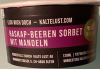 Haskap-Beeren Sorbet