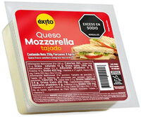 Queso Mozzarella Exito Marca Propia Tajado