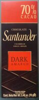 Chocolates Santander Amargo 70% Cacao 70 gr