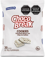 Chocolates Chocobreak Blanco Con Chips De Galleta