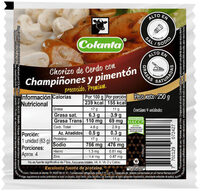 Chorizo Colanta Cerdo Champiñón
