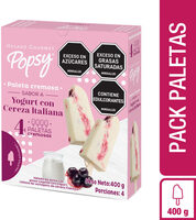 Paletas Popsy Yogurt Cereza Italiana