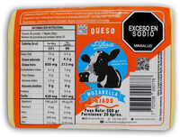 Queso Fresco Dlusia Mozzarella Tajado