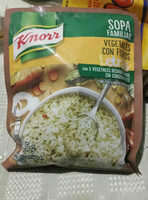 Sopa familiar/ vegetales con fideos letras