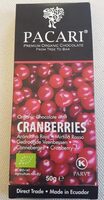 Organic chocolate with Cranberries