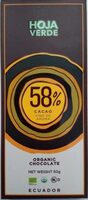Chocolate 58% cacao fino de aroma