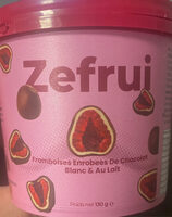 Framboises enrobées de chocolat blanc et lait