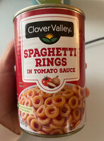 Clover Valley Spaghetti Rings in Tomato Sauce