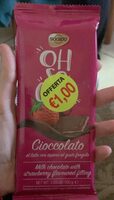 Cioccolato al latte con ripieno al gusto fragola