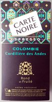 Café capsules Colombie Cordillère des Andes n°6 - Espresso