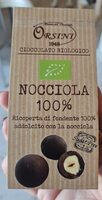 Nocciola bio ricoperta di cioccolato bio fondente 100