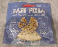 Base pizza with rosemary and salt flakes