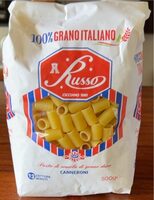 Canneroni pasta di semola di grano duro