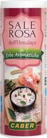 Sale rosa dell'himalaya con erbe aromatiche