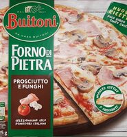 Pizza forno di pietra prosciutto e funghi