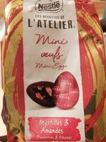 Mini œufs chocolat noir amandes et myrtilles
