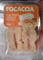 Focaccia pollo arrosto e crema alla crescenza
