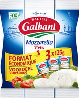 Galbani mozzarella - tris 3x125g (375g)