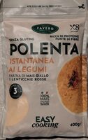 Polenta istantanea ai legumi con lenticchie rosse