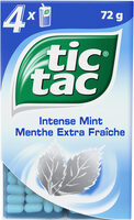 Bonbons tic tac goût menthe extra fraiche x4 packs