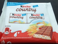 Kinder country - Barres individuelles au chocolat au lait et aux céréales