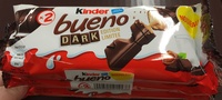 Bueno dark - Fines gaufrettes fourrées lait et noisettes enrobées de chocolat noir