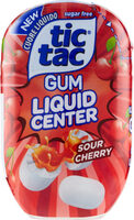 Gum liquid center sour cherry