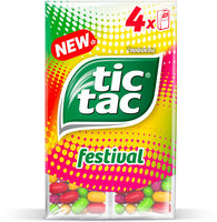 Bonbons tic tac edition limitee 4 goûts x4 packs 64g