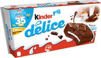 Gâteau Kinder Délice cacao fourré au lait x10 - 390g