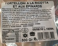 Tortelloni ricotta epinards