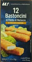 12 Bastoncini Di Filetto di Merluzzo Surgelati