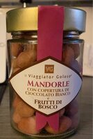 Mandorle con copertura cioccolato bianco e frutti di bosco
