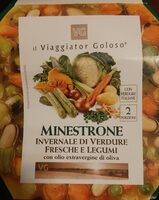 Minestrone invernale di verdure fresche e legumi