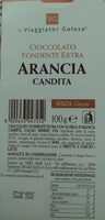 Cioccolato extra fondente con arancia candita