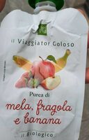 Purea di mela fragola e banana