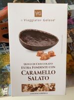 Uovo di cioccolato extra fondente con caramello salato