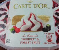 Helado de yogur y frutas del bosque tarrina