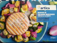 Burger di salmone norvegese