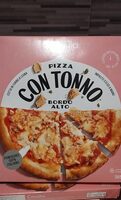 Pizza con tonno bordo alto