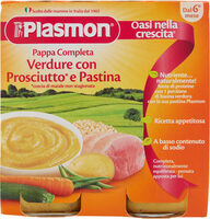 Pappa completa verdure con prosciutto e pastina