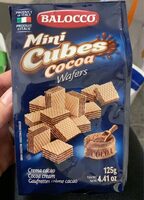 Mini cube cacao wafers