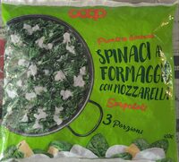Spinaci al formaggio con mozzarella surgelati