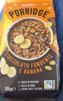 Porridge cioccolato fondente e banana