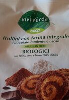 Frollini con farina integrale cioccolato fondente e cacao