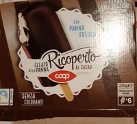 Gelato alla panna ricoperto al cacao