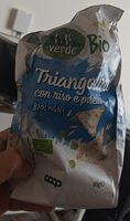 Triangolini con riso e piselli
